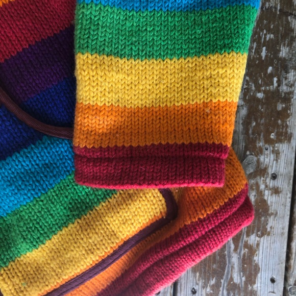 BALTA Funwear Vintage 100% Wool Handmade in Nepal Lined Zip Up Sweater Jacket XL - Picture 2 of 7